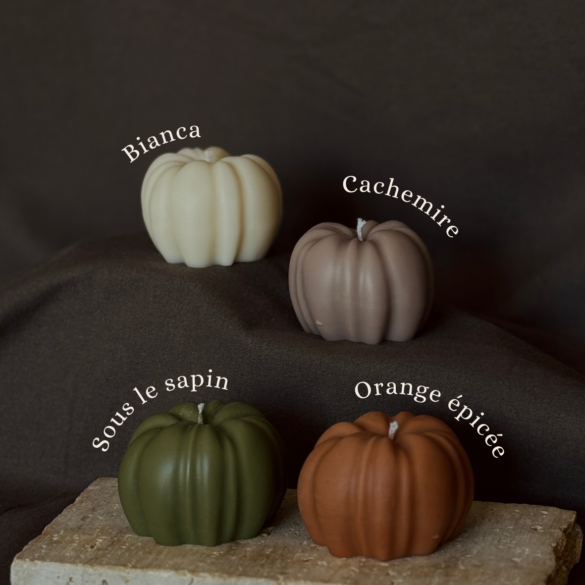 Bougie végétale Automne Citrouille à l'unité - parfum de Grasse Aurabloom