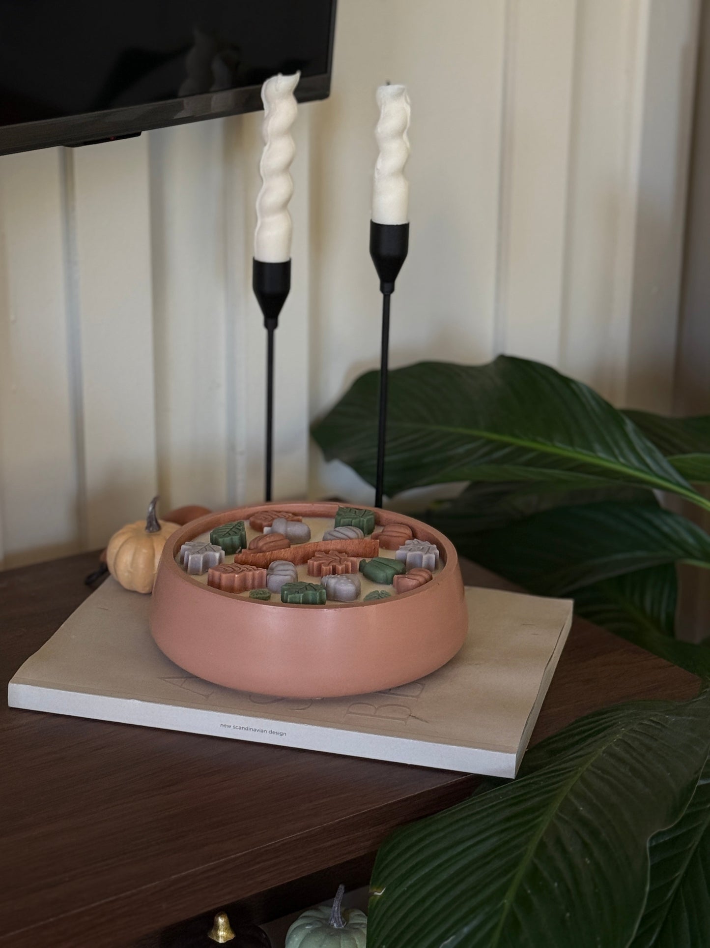 Bougie Cire de Soja parfumée XL - Automne Aurabloom