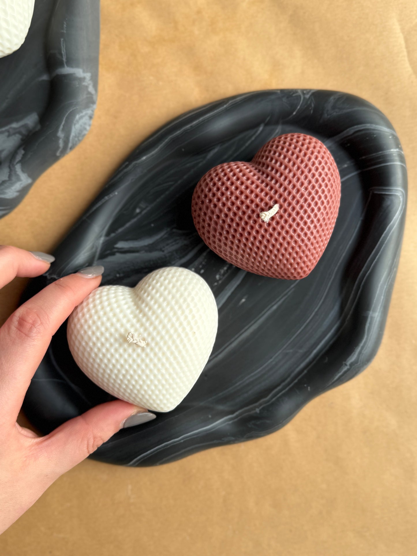 Vide poche fait main en Jesmonite - Effet marbre Aurabloom