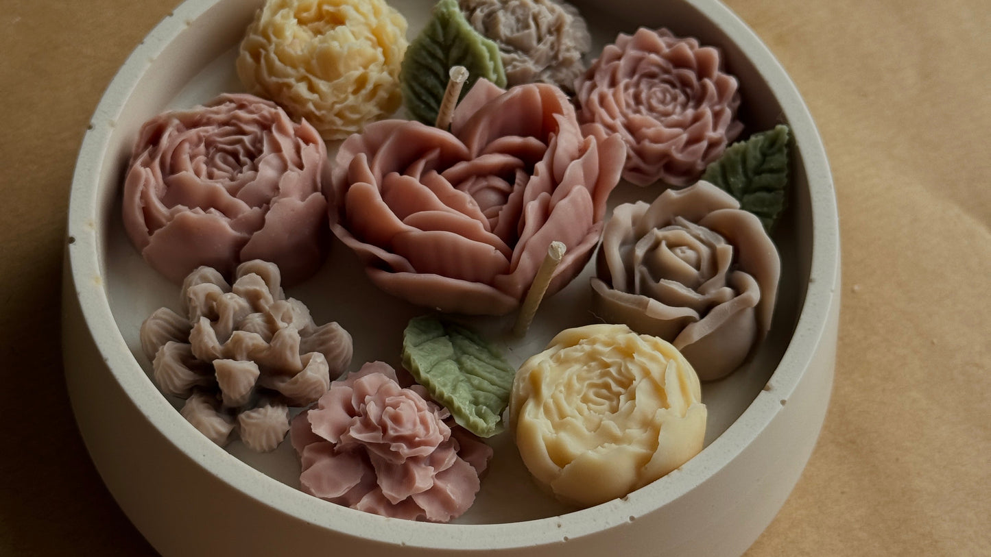 Bougie végétale faite main - Le pot fleuri Aurabloom