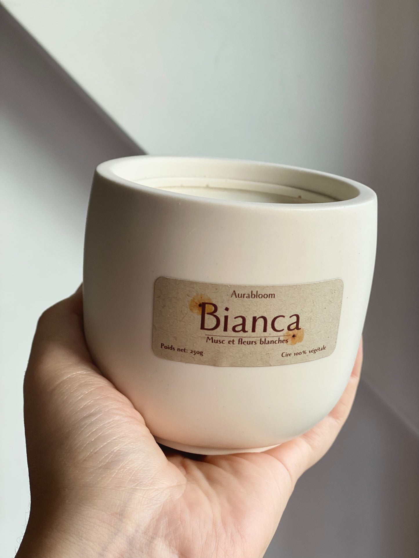 Bougie parfumée Cire de Soja - Bianca Aurabloom