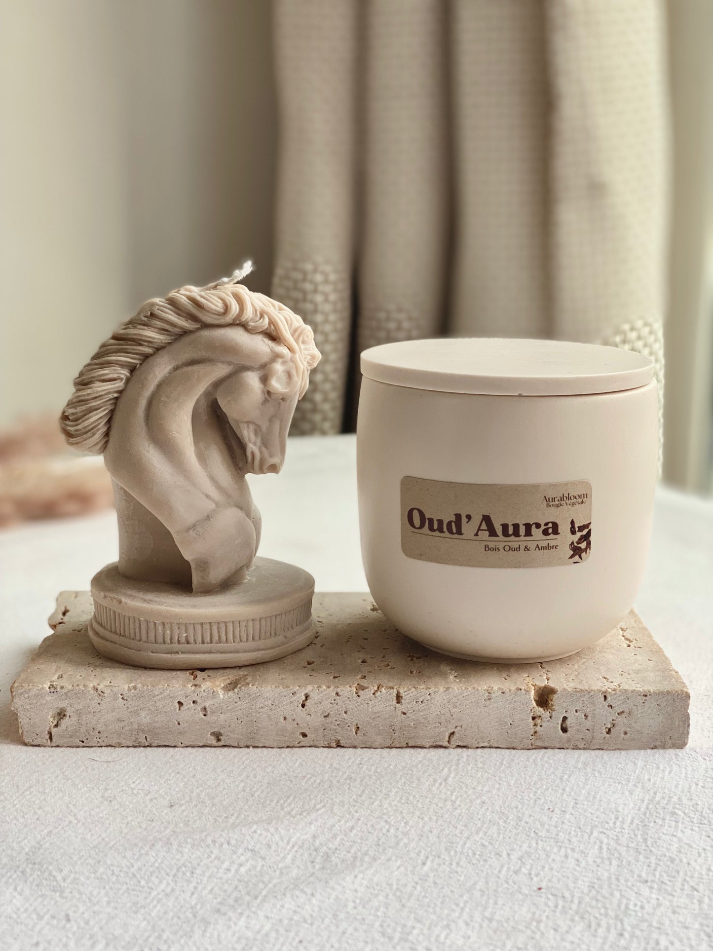 Bougie Cire de Soja parfumée - Oud'Aura - Aurabloom