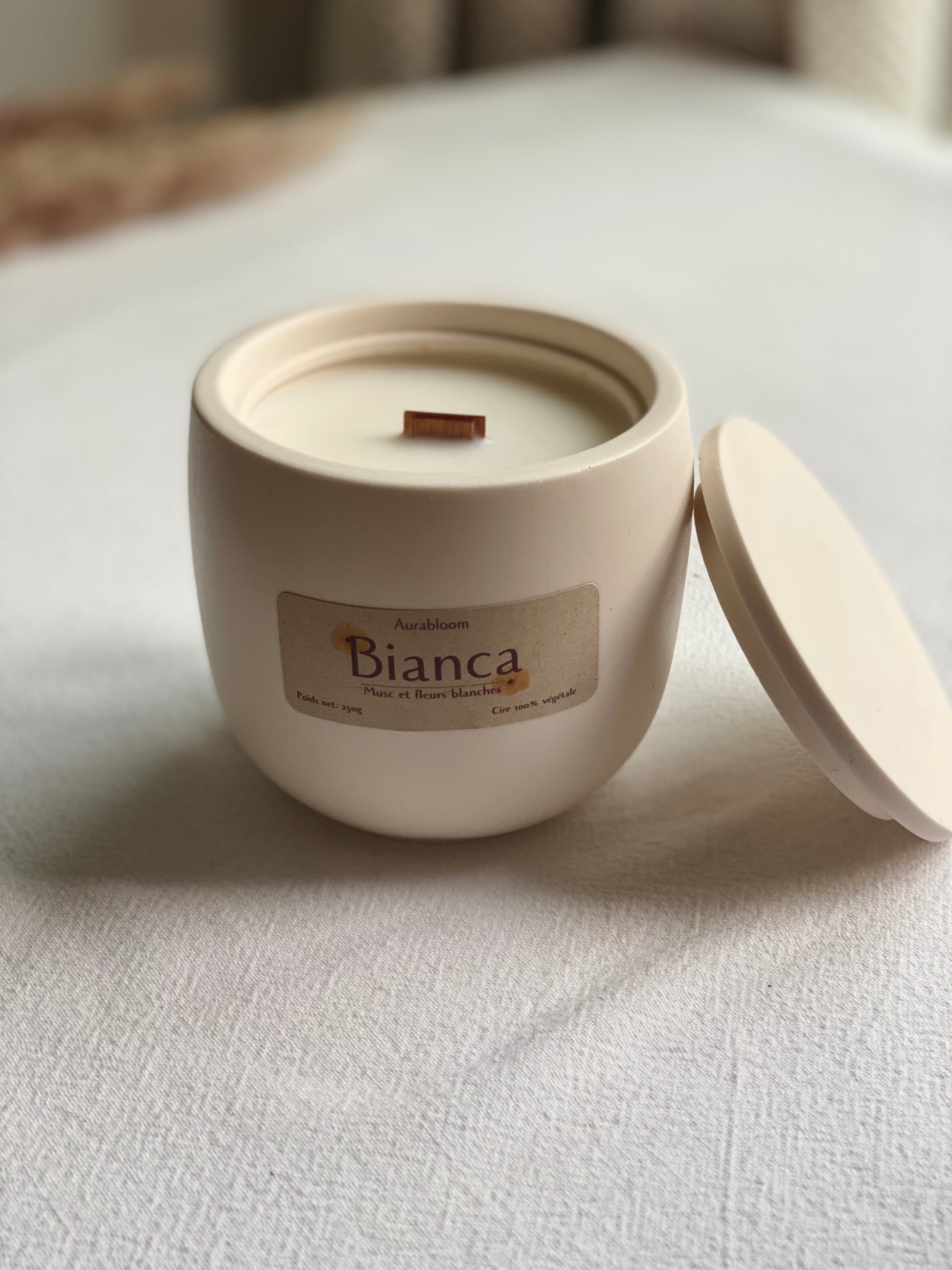 Bougie parfumée Cire de Soja - Bianca Aurabloom