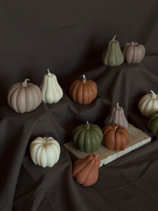 Bougie végétale Automne Citrouille à l'unité  - parfum de Grasse Aurabloom