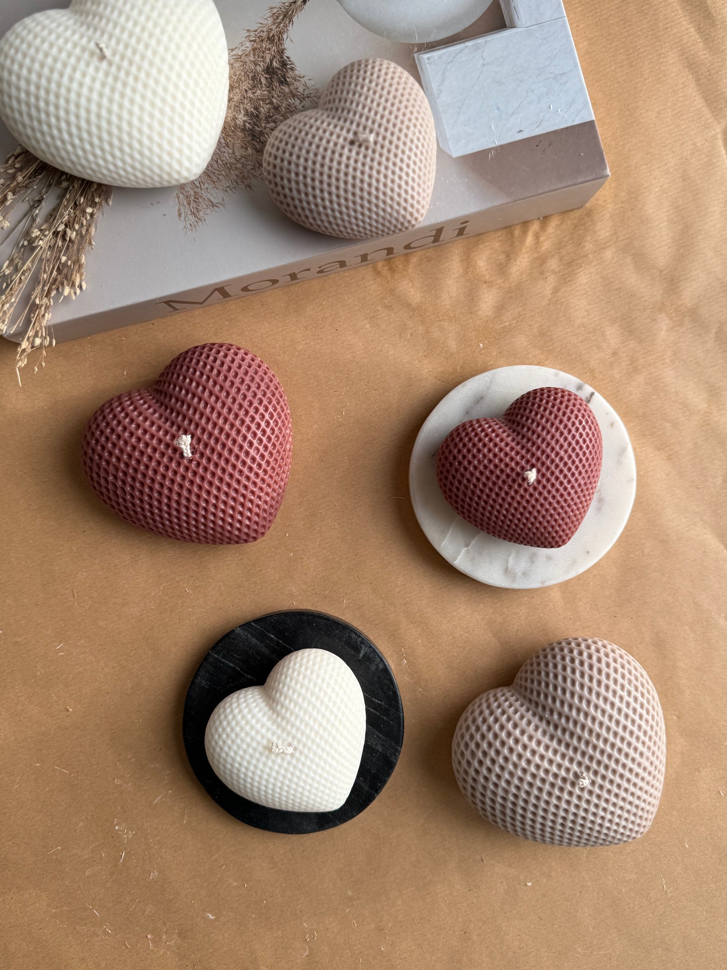 Bougie Le Cœur - Cire végétale parfum de Grasse Aurabloom