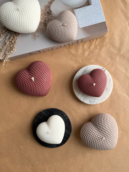 Bougie Le Cœur - Cire végétale parfum de Grasse Aurabloom