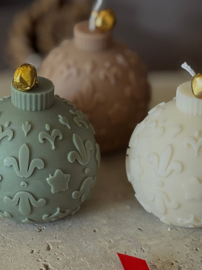 Bougie Boule de Noël - Les petites ornées Aurabloom