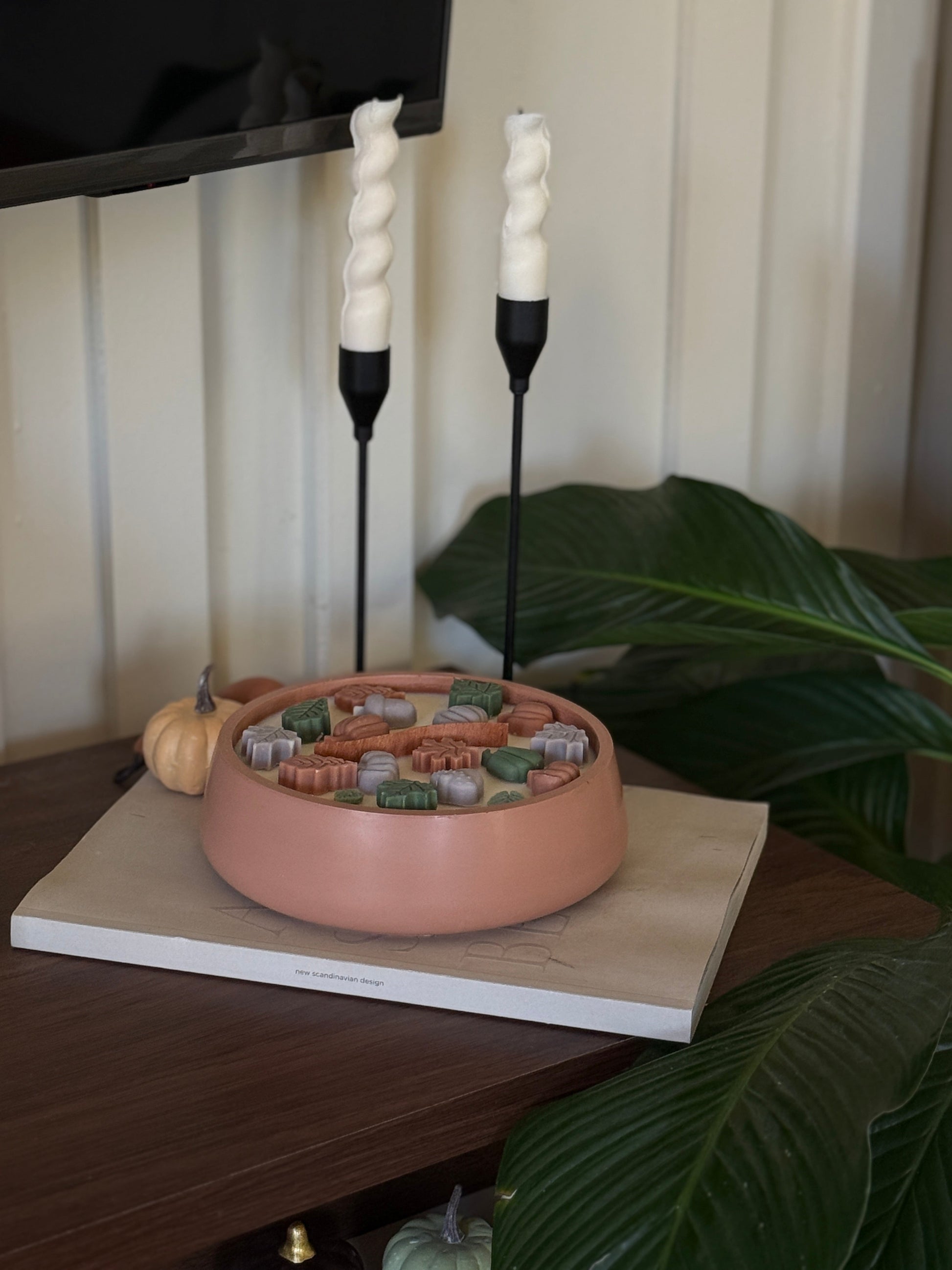 Bougie Cire de Soja parfumée XL - Automne Aurabloom