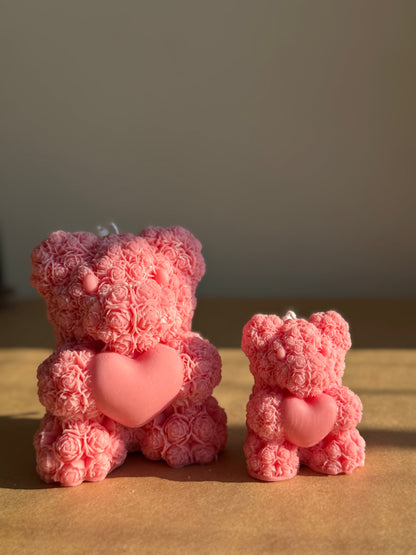 Bougie Ourson Teddy - Cire végétale parfum de Grasse Aurabloom