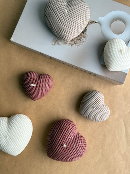 Bougie Le Cœur - Cire végétale parfum de Grasse Aurabloom