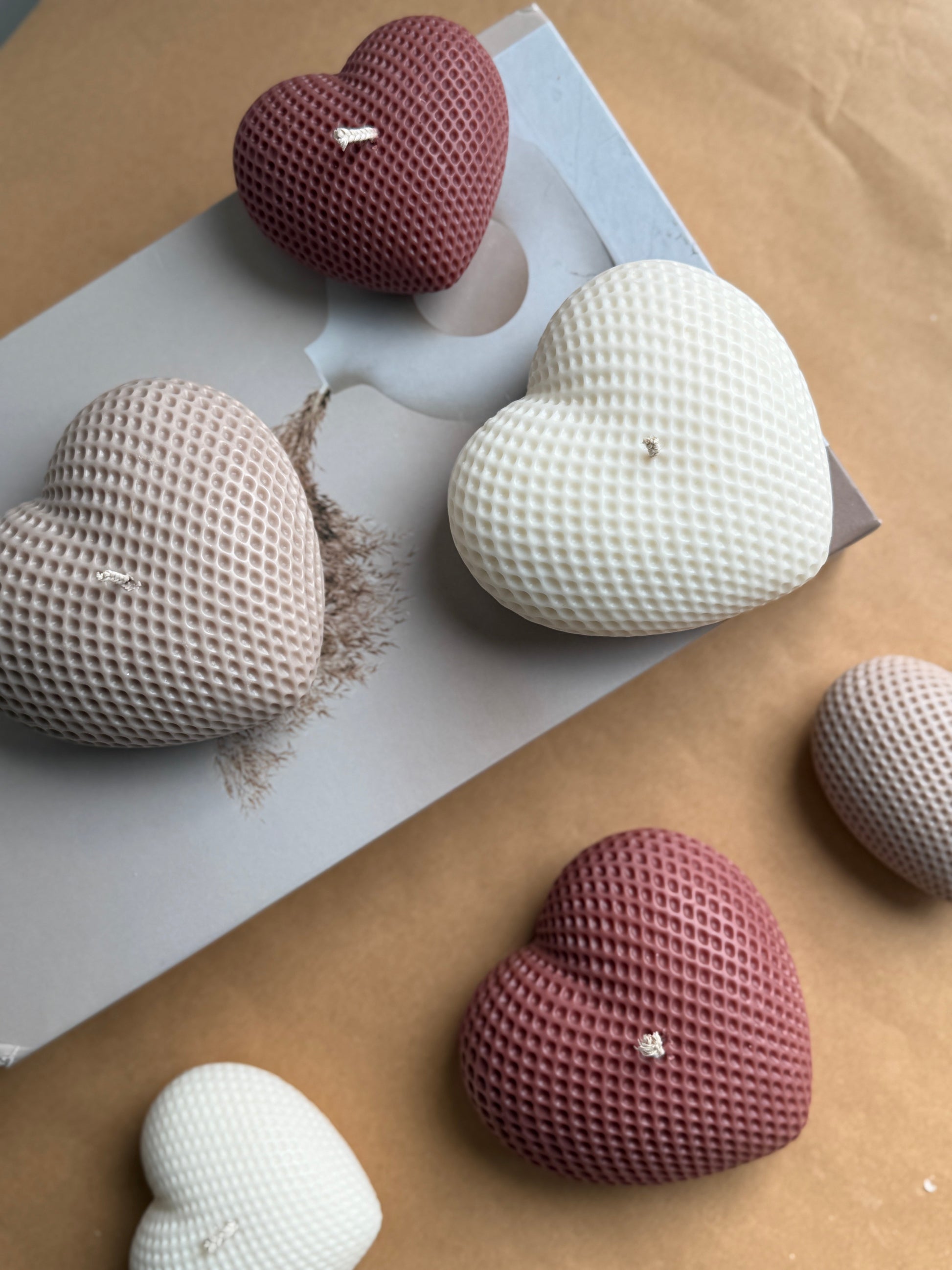 Bougie Le Cœur - Cire végétale parfum de Grasse Aurabloom