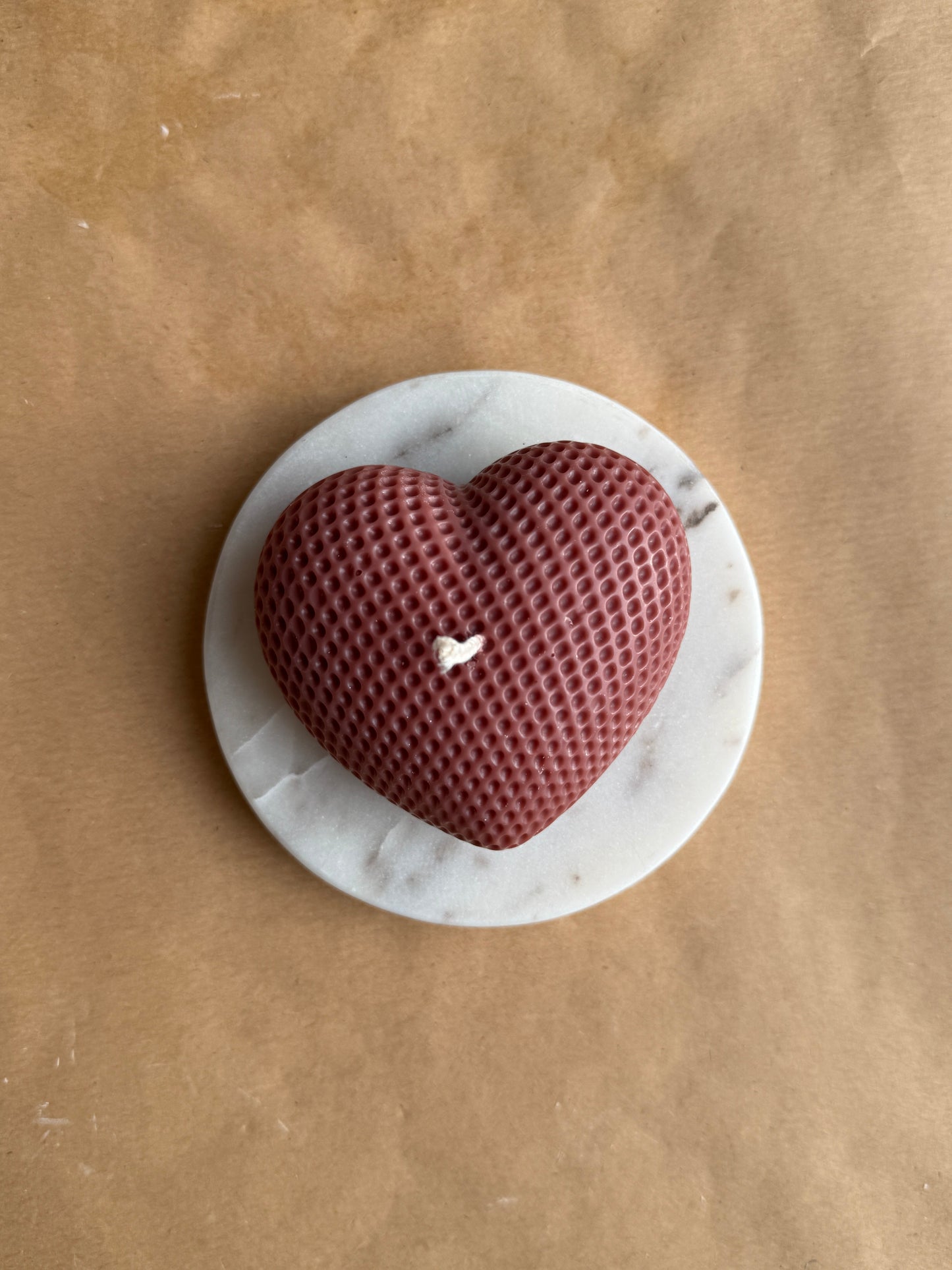 Bougie Le Cœur - Cire végétale parfum de Grasse Aurabloom