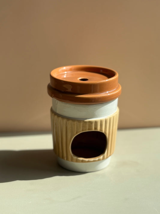 Brûle-Parfum en céramique - Cappucino Aurabloom