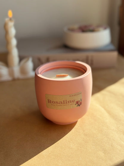 Bougie parfumée Cire de Soja - Rosaline Aurabloom