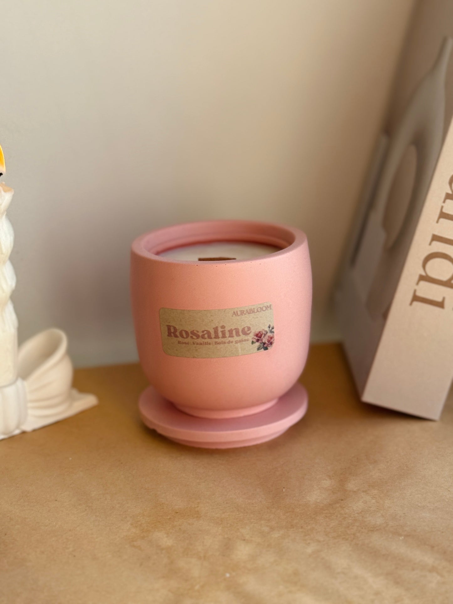 Bougie parfumée Cire de Soja - Rosaline Aurabloom