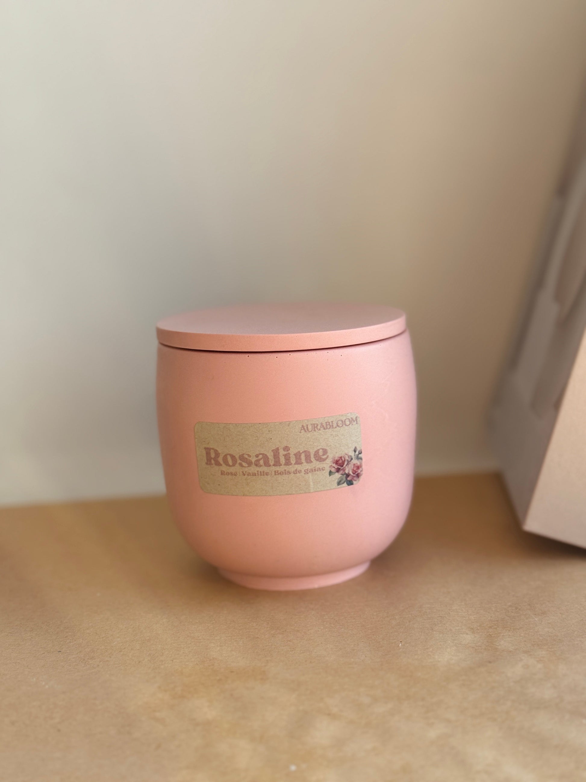 Bougie parfumée Cire de Soja - Rosaline Aurabloom